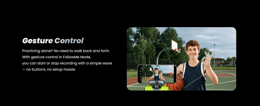 XbotGo Chameleon AI Auto Sports Action Camera - 4K 60FPS Soccer Camera and Basketball Tracking Camera for Team Sports, Live Streaming, No Subscription, Works with iOS & Android (Lava Graphite)