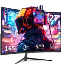 Z Z-EDGE 27 inch Curved Gaming Monitor, FHD 1080P 300Hz 240Hz Computer Monitor, Ultra-Fast MPRT 1ms Curved Monitor, 1500R, 16.7M Colors, UG27H Frameless Bezel, 2X DP 1.4 Ports and 2X HDMI 2.0 Ports
