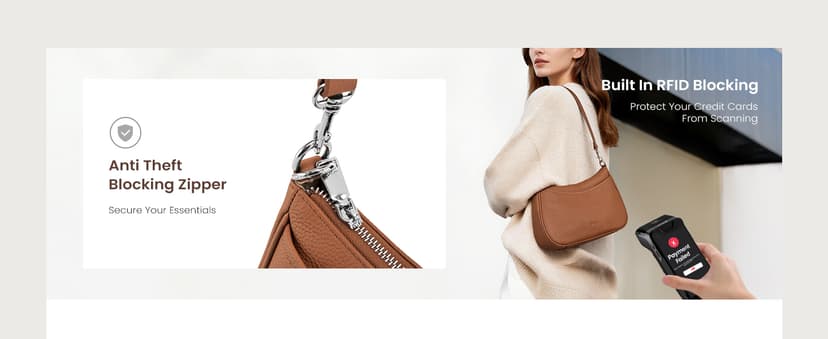 befen Genuine Leather Crossbody Bags for Women Anti Theft Shoulder Purse Trendy Hobo Bag with RFID Womens Handbag Purse