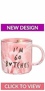 Best Friend Birthday Gifts for Women - Funny Friendship Gift for Bestfriend, Besties, BFF, Sister, Boss Woman, Big Sis, Sorority, Mom - You're My Favorite - Cute Pink Marble Mug, 11.5oz Coffee Tea Cup