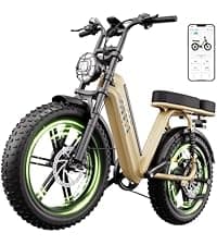 TST Electric Bike for Adults 1500W Peak 20" Fat Tire All-Terrain E-Bike 60/110 Miles 28 MPH Electric Dirt Bike - 48V 15/25 AH Battery Tested to UL 2849 Powered Electric Bicycle