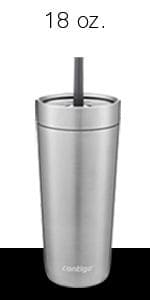 Contigo Luxe Vacuum-Insulated Stainless Steel Thermal Travel Mug 16 Ounces Stainless Steel