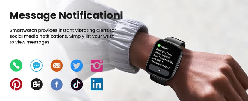 Smart Watch for Men Women (Answer/Make Call), 1.95" Touch Screen Fitness Tracker with Heart Rate/Sleep Monitor, IP68 Waterproof Smartwatch for Android iOS, Fitness Watch with 120+ Sports Modes, Black