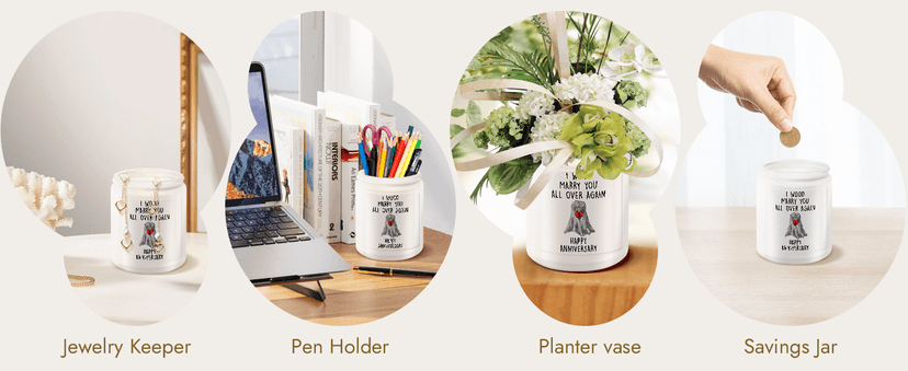Happy Anniversary Candles Gifts for Her Him Couple- 1, 2, 5, One Year Anniversary Romantic Gifts for Wife Husband Girlfriend Boyfriend