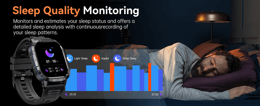 Smart Watch for Men Fitness Tracker: Waterproof Military Digital Mens Watches Running Make Answer Call Smartwatch Android Phone iPhone Samsung Compatible Sleep SpO2 Heart Rate Monitor Step Pedometer