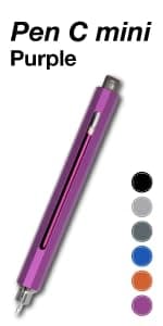 C Mini, Durable Aluminum Alloy EDC Pen, Compatible with 100+ Refills - Ballpoint, Rollerball, Gel. Auto-Adjusting Refillable Pen, Best Writing and Sketching Gift for Men and Women - Orange