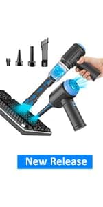 Air Duster - Computer Vacuum Cleaner - for Keyboard Cleaning- Cordless Canned Air- Powerful - Energy-Efficient(Air-01)