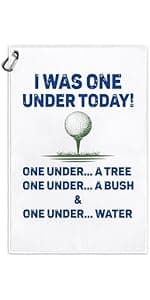 I'm Just Using My Golf Words Funny Microfiber Towel with Clip for Golfer, Mother's Day Birthday - Pink Flamingo Accessories for Women Golf Lover Mom