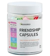 60PCS Pre-Written Friendship Messages in a Bottle, Bestfriend Birthday Gifts for Women Sister Bestie, Cute Capsule Messages in Plastic Jar Long Distance BFF Gifts