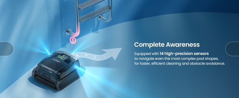 (2026 Upgrade) AIPER Scuba X1 Cordless Robotic Pool Cleaner with Micromesh Ultra-Fine Filter, Include Wireless Charging Dock, Cross Pattern Smart Navigation, Horizontal Waterline Scrubbing