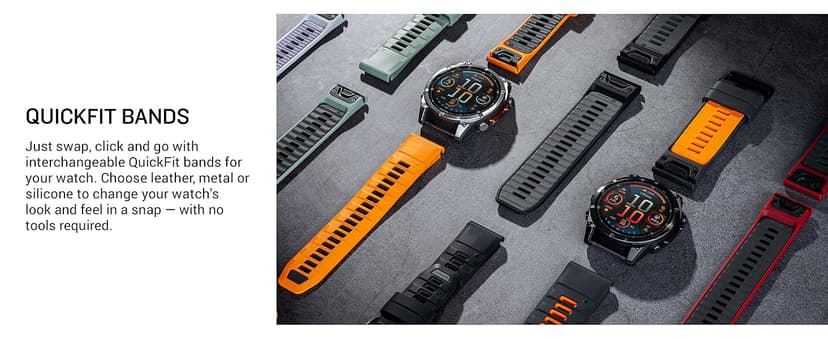 Garmin fēnix® 8 Pro, 51mm, AMOLED Display, Premium Connected Multisport GPS Smartwatch, inReach® Technology, Sapphire, Titanium with Graphite/Black Silicone Band