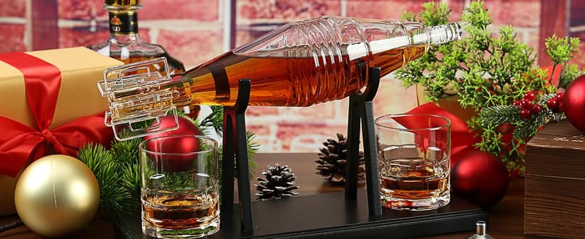 Whiskey Gifts for Men, Whiskey Glasses Set of 2, Granite Chilling Whiskey Stones, Bourbon Gifts for Men, Unique Giftss for Mens Birthday Christmas Father's Day Valentine Retirement Groomsmen