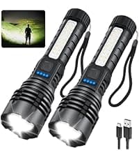 Headlamp Rechargeable 5Pack, 230° Wide Beam Head Lamp with 2 Spotlights, LED Headlamp with Motion Sensor, 5Mode Rechargeable Headlamp, Head Lights for Forehead, Headlamps for Adults Running Hard Hat