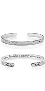 Carviell Bracelets for Women – 100+ Meaningful Engraved Messages – Solid 316L Surgical Stainless Steel Cuff Bracelet – Gift Ready B094NY63KJ