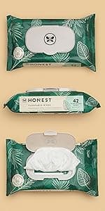 The Honest Company Hypoallergenic Multi-Use Baby Wipes for Sensitive Skin, Geo Mood, 288 Count