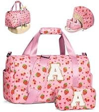 Girl Gifts, Kids Overnight Bag, Birthday Gifts for Women Daughter Sister Friends 8 9 10 11 12 13 14 15 16 17 18 Year Old Girl Duffle Bag Teen Girl Gifts Trendy Stuff Initial Travel Weekender Dance Bag B0DT6QHCXW
