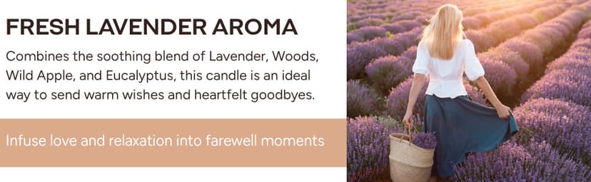 Farewell Gifts for Coworkers, Retirement Candle - 9oz Lavender Scented Soy Wax Candle - Moving Away, Leaving, Goodbye, Going Away Gift for Coworkers Women, Friend, Work Bestie