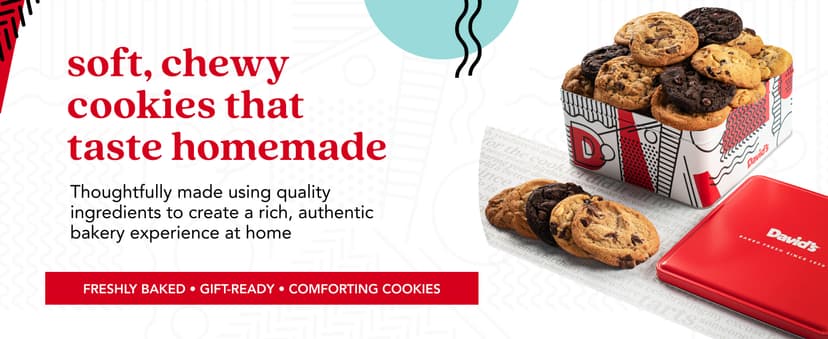 David's Cookies 2lbs Assorted Flavors Fresh Baked Cookies - Handmade and Gourmet Cookies - Delectable and Made with Premium Ingredients - Cookie Gift Basket - Great Gift For All Occasions