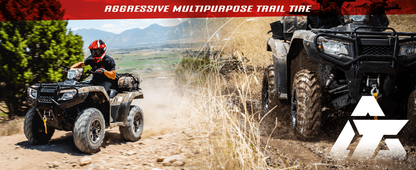 Tusk Mud Force ATV Tire Set – 25x8-12 Front & 25x10-12 Rear – Durable Off-Road Quad Tires Set of 4