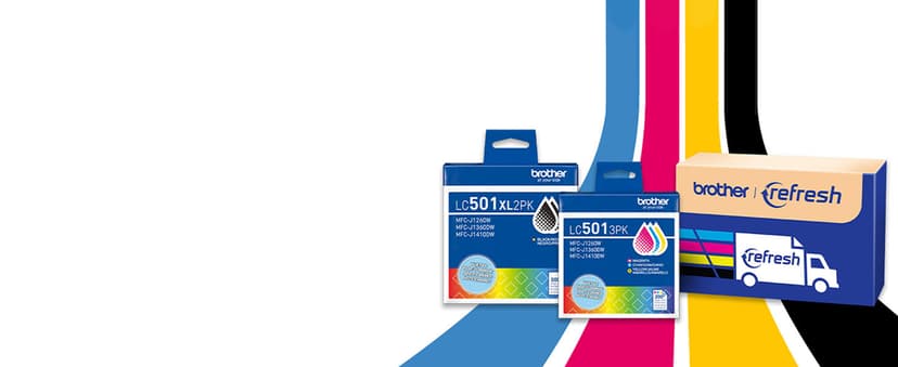 Brother Work Smart 1360 Wireless Color Inkjet All-in-One Printer with Automatic Duplex Printing and 1.8” Color Display | Includes Refresh Subscription Trial(1) (MFC-J1360DW) (Uses LC501 Series Inks)