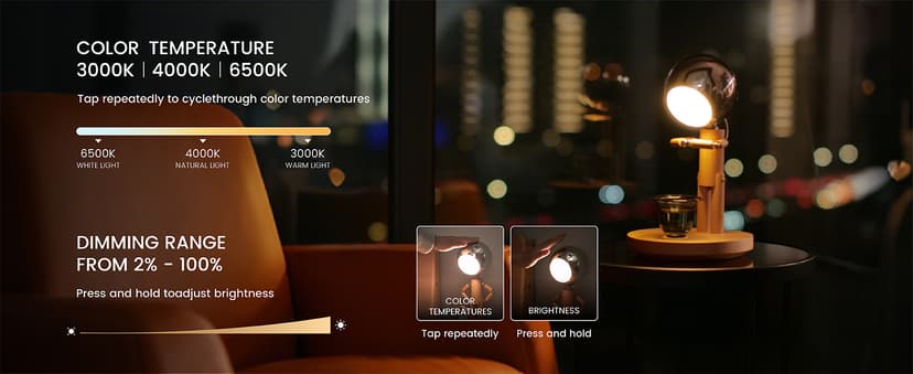 Pause Moon Lamp, Creative Wood LED Desk Lamp, Unique Decorative Lighting for Bedroom, Lamps for Night Stands, Rechargeable Cordless Lamp Office & Gift