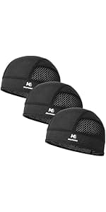 Skull Cap Helmet Liner Beanie, Cooling Mesh Cycling Running Hat for Men Women, Fits Under Helmets