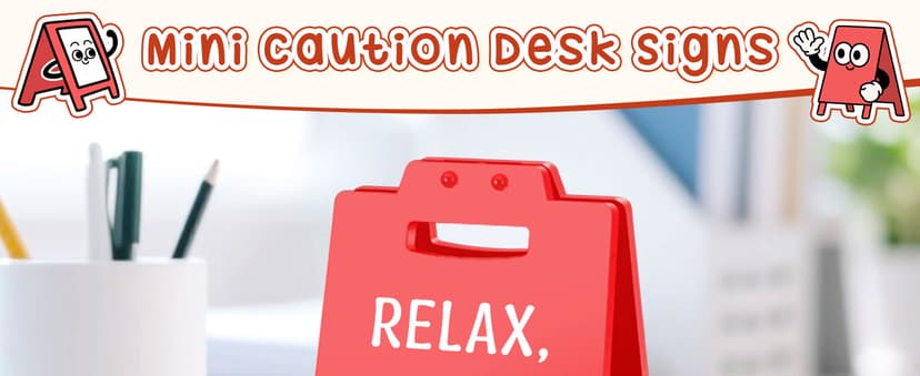 Funny Office Desk Accessories for Work, Office Decor for Women Men, Bosses Day Gifts, Gag Gifts for Coworkers Colleague Boss Lady, Relax I Have A Spreadsheet for That Cubicle Decor Desk Red Sign
