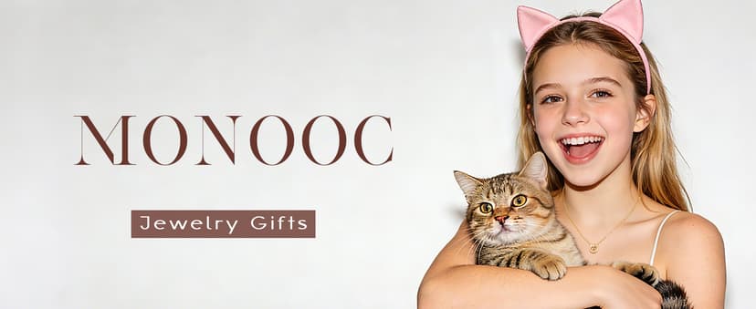 Gift Box Packaging, 14k-Gold-Plated, Cat Themed Gifts for Cat Lovers, Kids Jewelry for Girls, Birthday Gifts for Girl Kids MONOOC Cat Gifts for Girls - Tiny Cat Initial Necklace for Teen Girls Kid B0GCYVBZVP