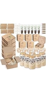 Set of 6, includes jewelry boxes, glass cups, scrunchies, knot bracelets, hand cream, lip balm and proposal cards Teenyyou 60 Pcs Bridesmaid Proposal Gift Box Set for Wedding Party,White B0FBWY1R2J