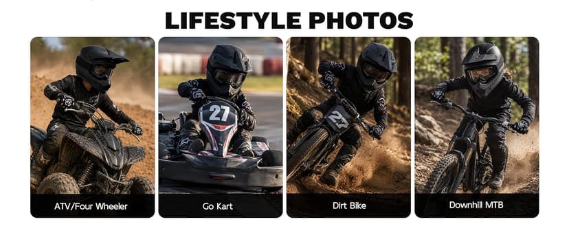 SLMOTO Youth ATV Helmet DOT Youth Kids Motocross Offroad Street Dirt Bike Helmet Motorcycle ATV Full Face Helmet with Goggles Gloves, Matte Black Small