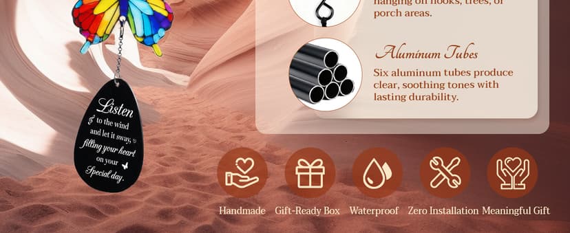 60th Birthday Gifts for Women, 60th Birthday Gifts, 60 Year Old Gift for Woman, Happy 60 Bday Decorations for Women Men, Presents for 60 Year Old Woman Grandma, Mom, Wind Chimes B0G2B9WNXT