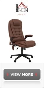 HOMCOM Massage Office Chair with 6-Point Vibration, Pet-Friendly Faux Leather Ergonomic Executive Desk Chair with Double-Layer Spring Cushions, Wide Seat, High Back, Reclining, Footrest, Light Gray