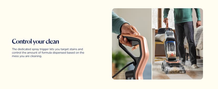 BISSELL Revolution HydroSteam Carpet Cleaner, Upright Deep Cleaner, HydroSteam Technology, 4-inch Self-Cleaning Tough Stain Tool & Formulas Included, 4123