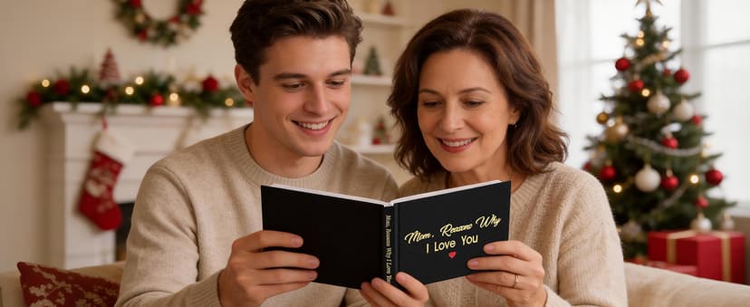 Artmag What I Love about Mom Fabric Book Fill-in-the-Blank Love Journal for Mom Birthday Mother's Day Christmas Gifts Stocking Stuffer for Mother Beige