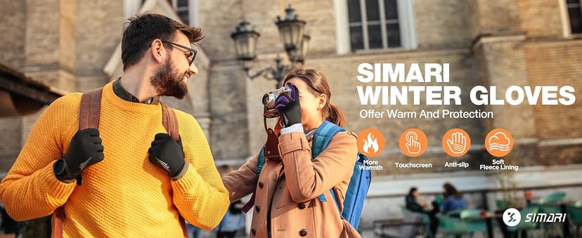 SIMARI Winter Gloves Women Men Ski Snow Gloves Liner Thermal Warm Touch Screen, Suit for Running, Cycling, Biking, Hiking, Driving, Walking, Typing, Freezer Work, Sports, Soccer, Shooting, Gaming 102