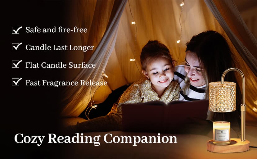 Candle Warmer Lamp with Timer Dimmer Adjustable Height for New Home Decor, Birthday Gifts for Women,Candle Warmer for Women Mom Christmas Mother's Day Gfit