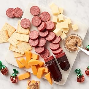 Hickory Farms Farmhouse Meat & Cheese Food Gift Basket (Small) - Box Set | Charcuterie Board Food | Summer Sausage | Father's Day | Mother's Day | Easter | Christmas | Holiday | Housewarming | Gourmet | Sympathy | Care Package