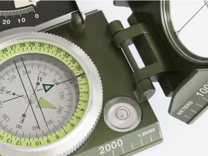 AOFAR AF-4074 Military Compass for Hiking,Lensatic Sighting Waterproof,Durable,Inclinometer for Camping,Boy Scount,Geology Activities Boating