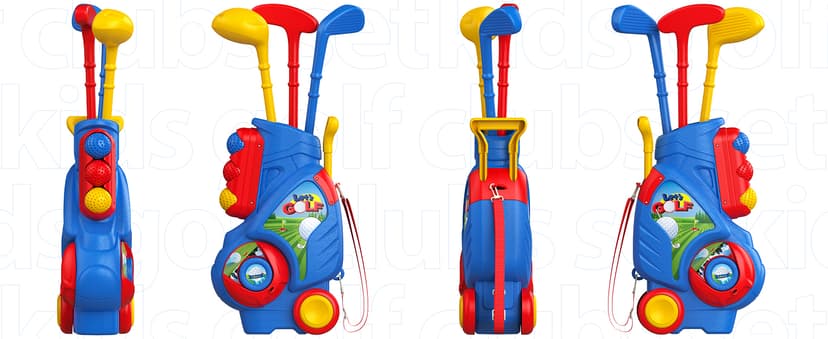 Liberry Toddler Golf Set, Upgraded Kids Golf Cart with Unique Shoulder Strap Design, Indoor and Outdoor Golf Toys for Boys and Girls Aged 1-5 Years Old