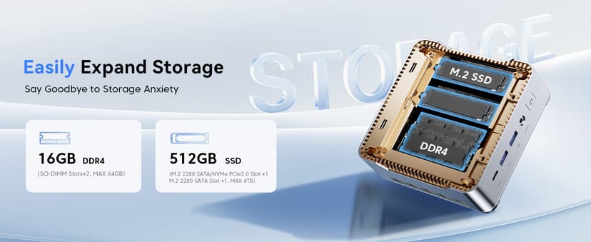 KAMRUI Pinova P2 Mini PC, AMD Ryzen 4300U(Beats 3500U/3200U/N150,Up to 3.7 GHz) Mini Computers, 16GB RAM 512GB SSD Mini Desktop Computers, Triple 4K Display/HDMI+DP+Type-C/WiFi/BT for Home/Business