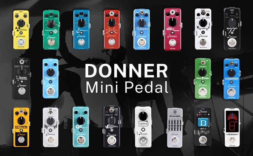 Donner Compressor Guitar Pedal, Lax Comp Compressor Pedal for Electric Guitar and Bass, Classic Peak Limiter Style Compressor with 2 Band EQ Boost Effect Pure Analog True Bypass