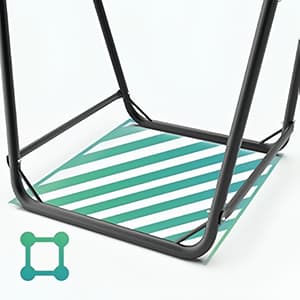 Unique U-Shaped Hammock Chair with Stand,Sturdy & Rust-Resistant,Free Gray Cotton Hammock Chair