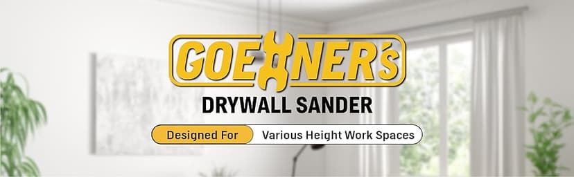 Drywall Sander, 6.5-amp Powerful Electric Drywall Sander with Vacuum, Anto Dust Removal, 7 Variable Speed, 900-1800RPM, Dustless Floor Sander with 26’ Power Cord for Popcorn Ceiling