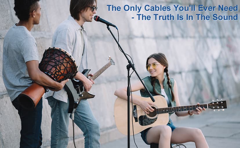 Aqdocvf Guitar Cable, Guitar Cord 10ft AMP Cord for Bass & Electric Guitars/Keyboard/Mandolin TS 1/4 Inch Instrument Cable, Pro Audio Straight Angle Black