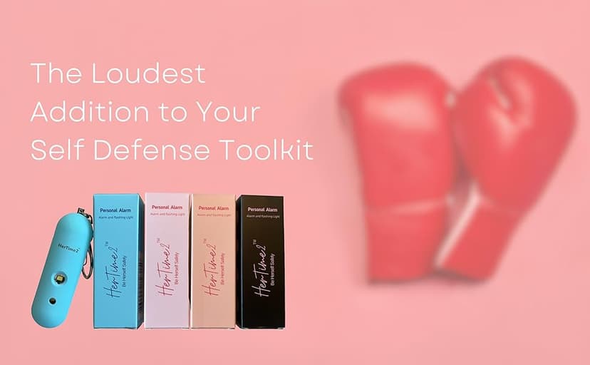 Personal Safety Alarm – Travel Safe Waterproof – Gift for Women College Girls – Self Defense Keychain – Extra Loud Siren – Strobe Light – Cute Key Chains Protection (Rose Gold)