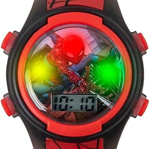 Marvel Spider-Man Kids Watches – Digital Display, Interactive Features, Adjustable Strap, Vibrant Spider-Man Graphics, Durable for Active Kids B073VBBX59
