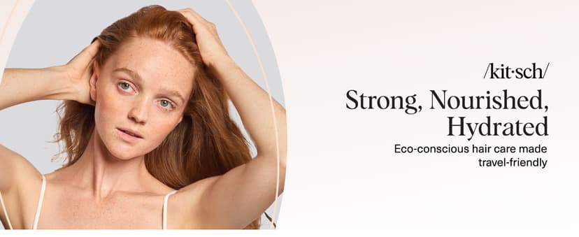 Kitsch Shampoo and Conditioner Set - 4pc Sampler Bars with Rice Water Shampoo and Conditioner, Castor Oil Shampoo & Coconut Oil Conditioner - Bottle-Free Beauty for Hair Growth, Repair & Moisture