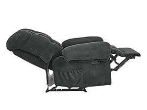 Comfy Recliner Chair for Elderly Seniors Adults, Overstuffed Manual Recliner, Ergonomic Back Pain Relief w/Pockets, Reading Apt Bedroom Living Room, Birthday Gift, Camel