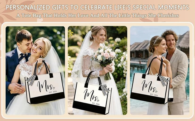 Bridal Shower Gifts for Bride To Be Gift 2026, 8PC Unique Bridal Shower Bachelorette Gifts for Brides, Just Married Engagement Wedding Presents Set for Women Her Wifey Future Mrs B0GZ3PCXTQ