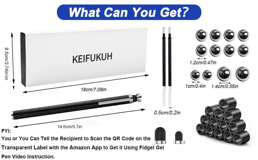 Fun Men Gifts Fidget Gel Pens - Unique Birthday Gift for Mens, Novelty Christmas Stocking Stuffers Easter Anniversary Valentines Day White Elephant Present Ideas Gadget, Cool Secret Santa Gift for Him